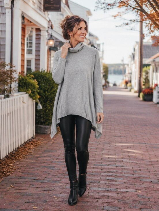 Chico's Sweaters - Chicos heathered gray turtleneck sweater